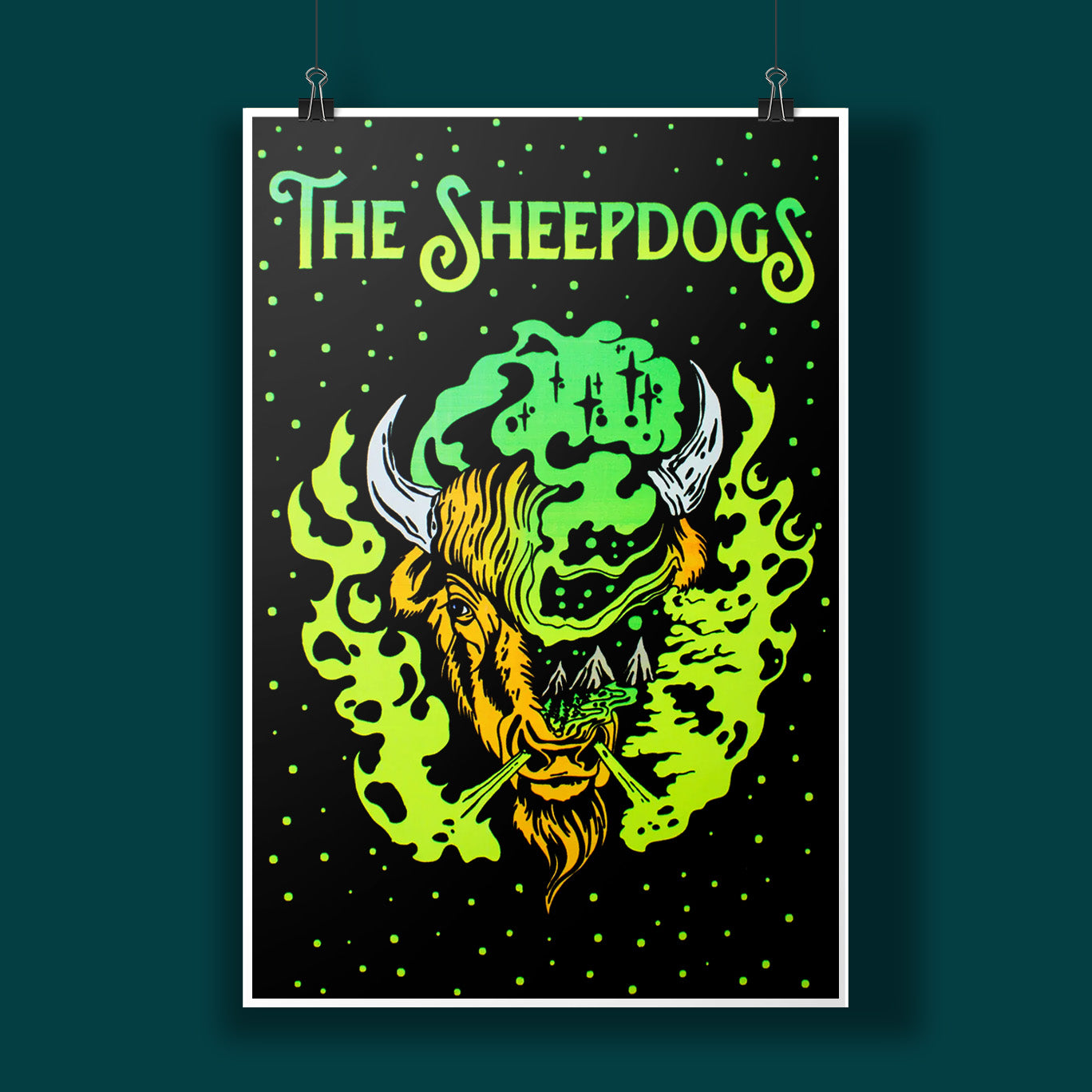 Buffalo Blacklight Poster
