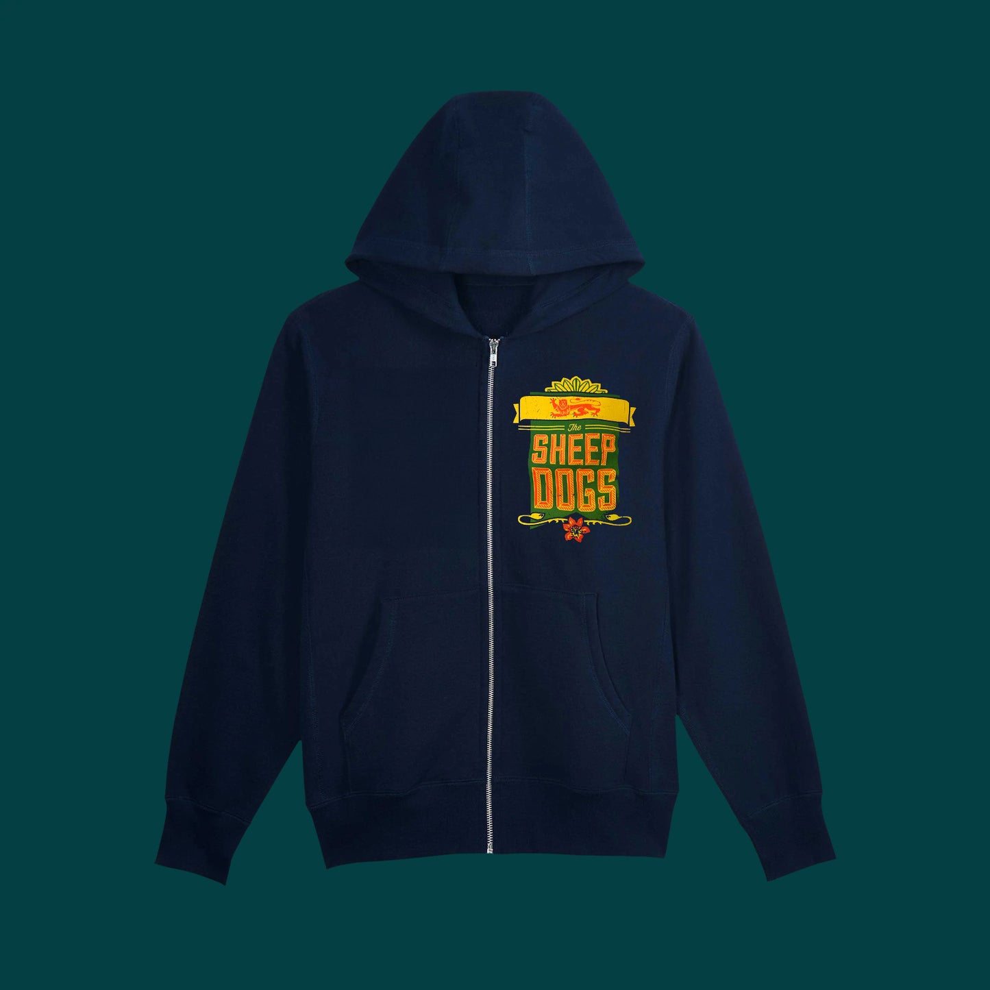 "The Sheepdogs" Crest Hoodie - Navy