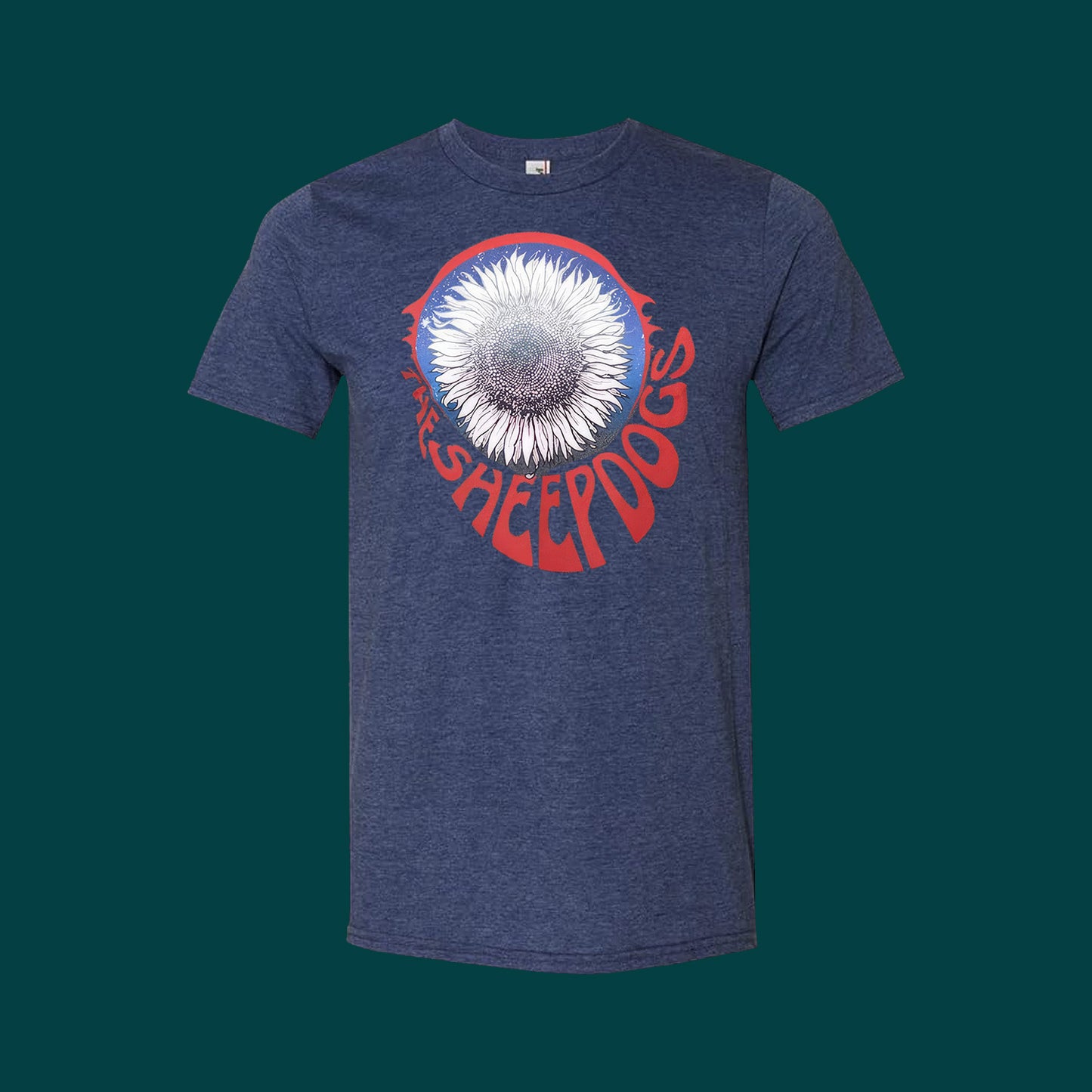 "The Sheepdogs" Sunflower Tee - Heather Grey/Blue