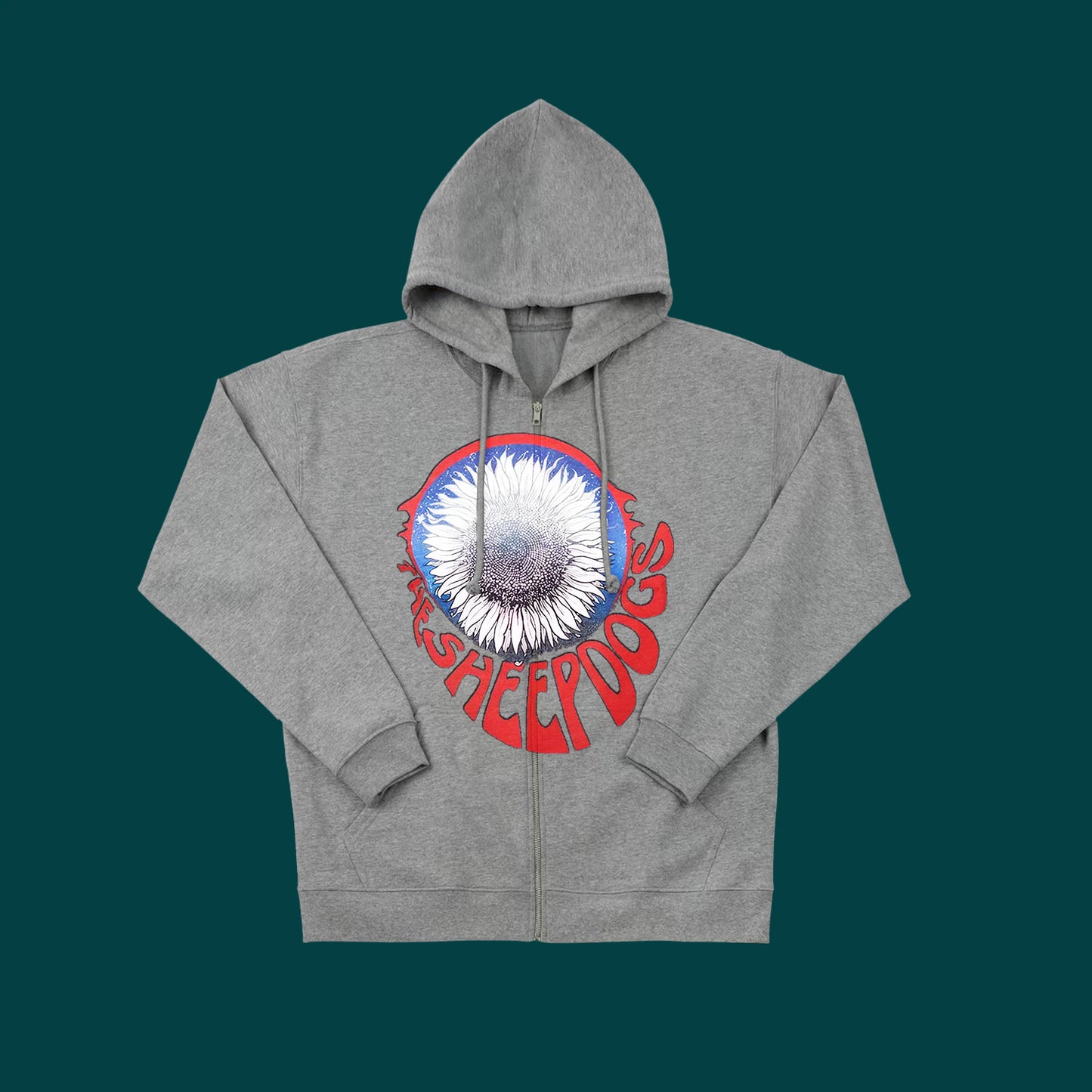 "The Sheepdogs" Sunflower Hoodie - Heather Grey