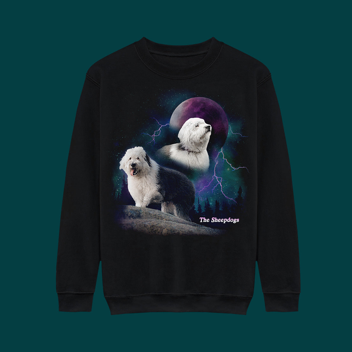 Mystic Sheepdog moon crew neck