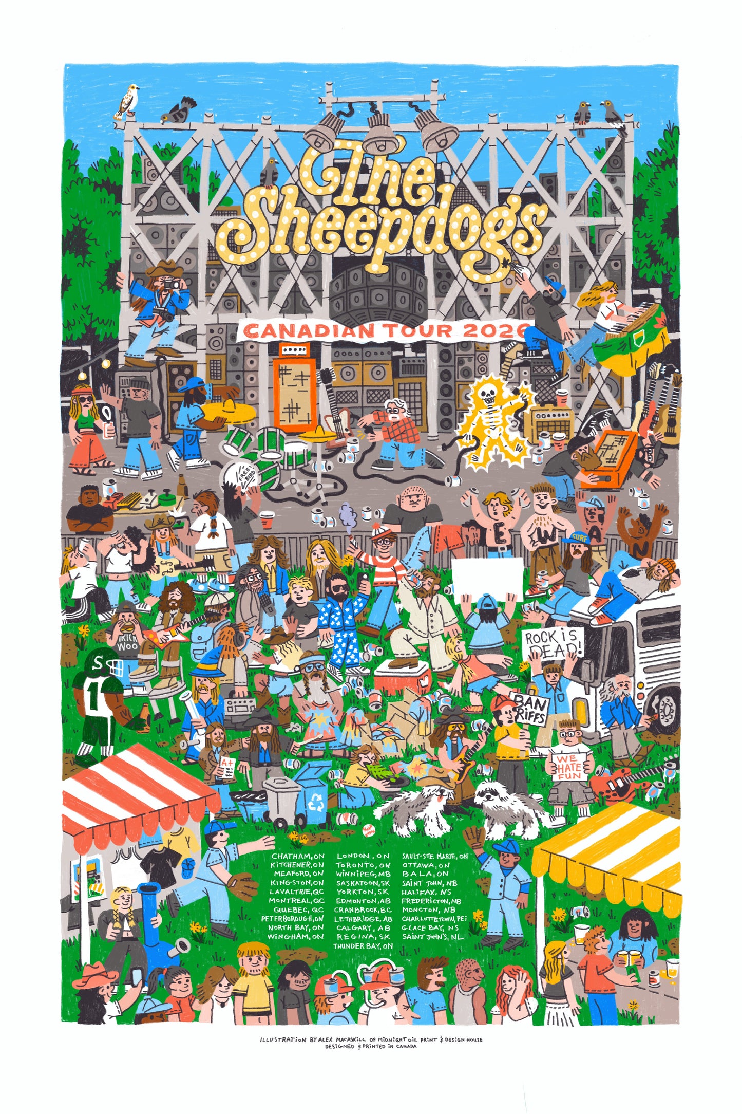 Out All Night Canadian Tour Poster