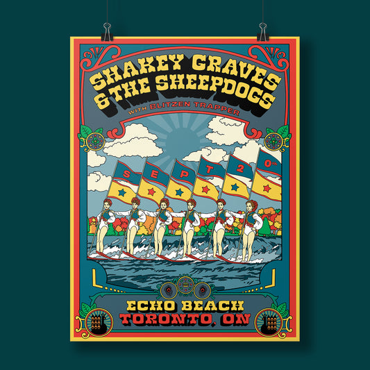 Echo Beach with Shakey Graves Screen Print