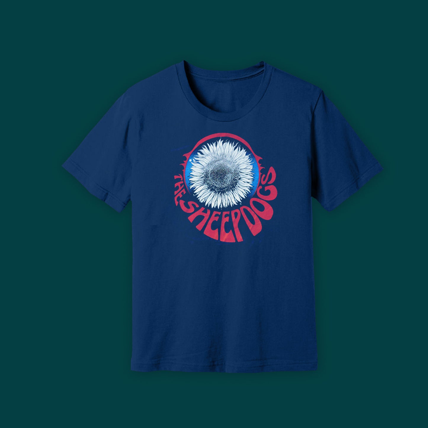 "The Sheepdogs" Sunflower Tee - Navy